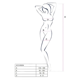 Бодістокінг Passion ECO BS004 red відкритий доступ, імітація підв’язок, квітковий декор - - фото №5