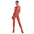 Бодістокінг Passion ECO BS006 red, з доступом, халтер, імітація підв’язок - фото