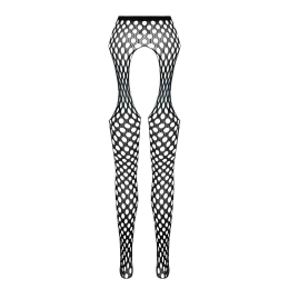 Еротичні колготки-бодістокінг Passion ECO S003 white, з доступом, імітація підв’язок - - фото №6