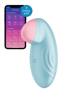 Смарт-вібратор для клітора Satisfyer Tropical Tip Light Blue - фото