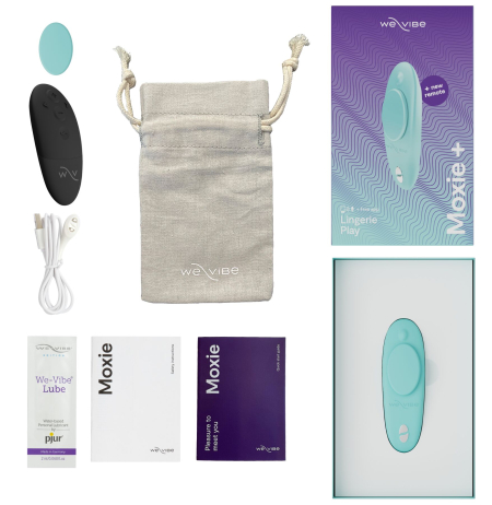 Смарт-вібратор у трусики We-Vibe Moxie+ Aqua, оновлений пульт ДК - фото №2