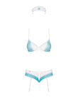 Еротичний костюм медсестри Obsessive 834-CST-6 L/XL, біло-блакитний - фото №5