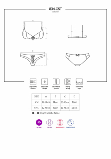 Еротичний костюм медсестри Obsessive 834-CST-6 L/XL, біло-блакитний - - фото №7