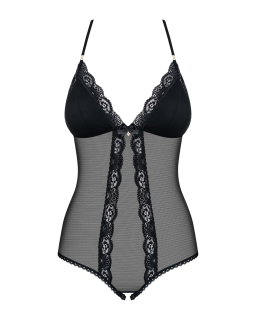 Сітчасте боді з відкритими сідницями Obsessive 841-TED-1 teddy L/XL, чорний - - фото №5