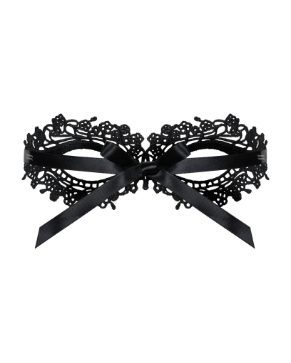 (SALE) Мереживна маска Obsessive A710 mask, єдиний розмір, чорна - фото №3