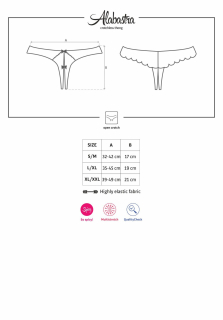 Мереживні трусики з доступом Obsessive Alabastra L/XL, білий - №7