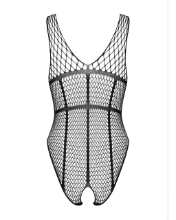 Бодістокінг із великої сітки з доступом Obsessive B117 teddy S/M/L, чорний - №6