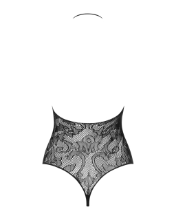 Бодістокінг з великими осередками та відкритою спиною Obsessive B113 teddy S/M/L, халтер - - фото №6