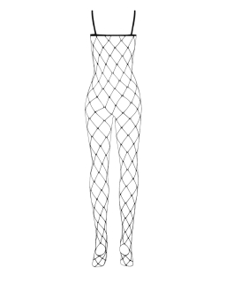 Бодістокінг з великим вічком і відкритими грудьми Obsessive Bodystocking N102 S/M/L, чорний - - фото №4