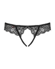 Мереживні танга з доступом Obsessive Contica crothchles thong S/M, чорні - фото №5