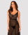 Напівпрозора довга сорочка Obsessive Estiqua chemise M/L, чорний, асиметричний крій - фото