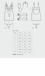 Еротичний мереживний костюм медсестри Obsessive Medica dress 5pcs costume L/XL, сорочка, рукавички, - - фото №5