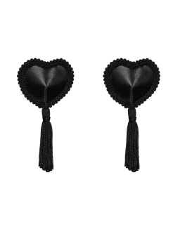 Еротичні наклейки на соски з пензликами Obsessive Tassel nipple covers black - - фото №3
