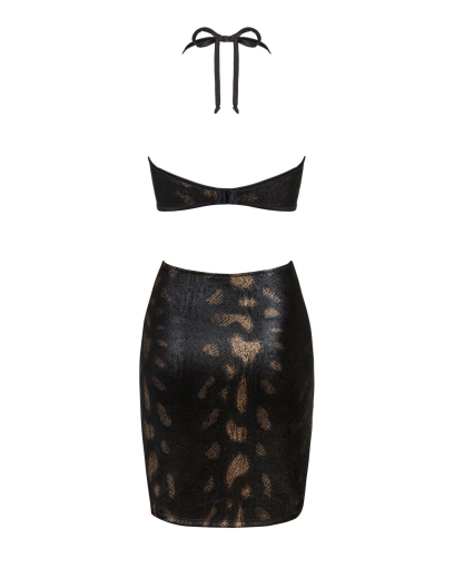 Сукня під зміїну шкіру Obsessive Vivianty dress XS/S, чорна - фото №6