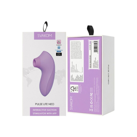 Вакуумний стимулятор Svakom Pulse Lite Neo Lavender, керується зі смартфона - фото №8