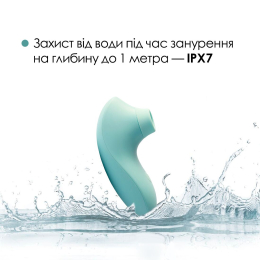 Вакуумний стимулятор Svakom Pulse Lite Neo Seafoam Blue, керується зі смартфона - - фото №5