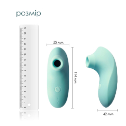 Вакуумний стимулятор Svakom Pulse Lite Neo Seafoam Blue, керується зі смартфона - - фото №3