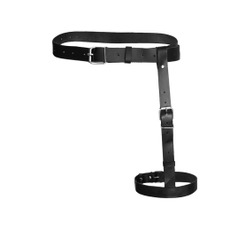 Гартер на ногу Art of Sex - Petra, натуральна шкіра, розмір XS-2XL, колір чорний - - фото №3