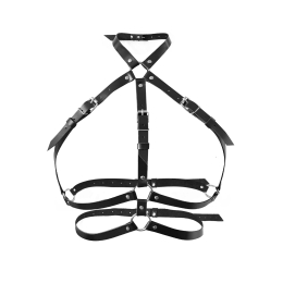 Портупея жіноча Art of Sex - Mirra, натуральна шкіра, розмір XS-2XL, колір чорний - - фото №3