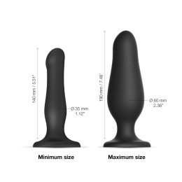 Надувний фалоімітатор Strap-On-Me INFLATABLE DILDO PLUG - NOIR, кулька всередині, діаметр до 6 см - - фото №6