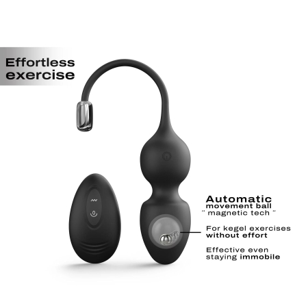 Вагінальні кульки Dorcel LOVE BALLS BLACK, вібрації та рухи внутрішньої кульки, пульт ДК №2