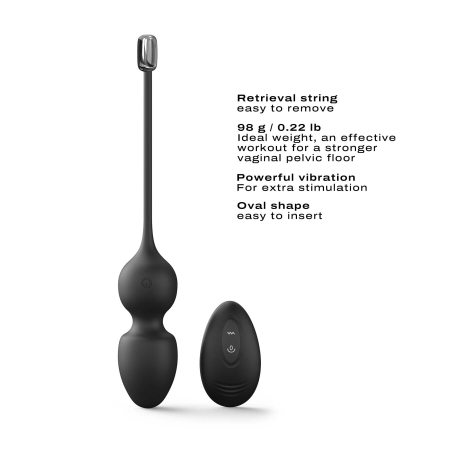 Вагінальні кульки Dorcel LOVE BALLS BLACK, вібрації та рухи внутрішньої кульки, пульт ДК №3