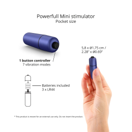 Віброкуля Love To Love WAOUHHH - MIDNIGHT INDIGO, 7 режимів, на батарейках - - фото №2