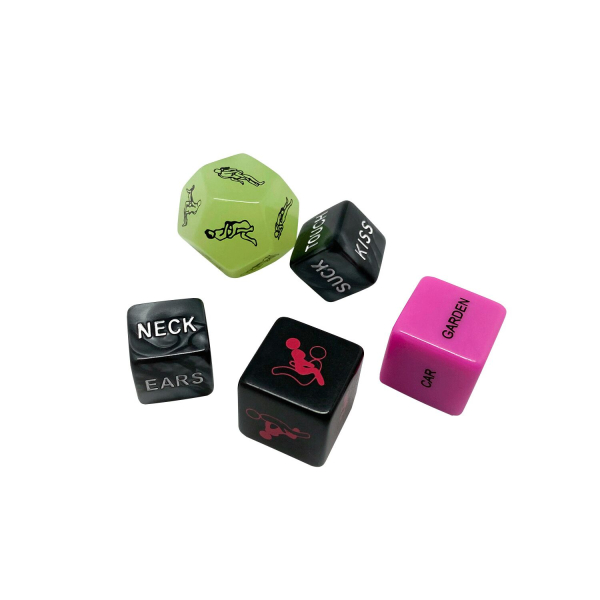 Набір кубиків Wooomy Ooo 5 Dice Set (EN): місця та пози для сексу, інтимні дії та частини тіла 