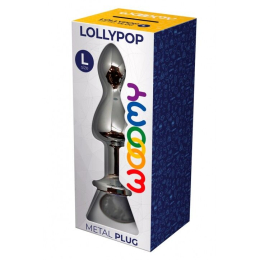 Металева анальна пробка Wooomy Lollypop Double Ball Metal Plug L, діаметр 3,5 см, довжина 10,5 см - - фото №3