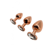 Металева анальна пробка Wooomy Tralalo Rose Gold Metal Plug Size L, діаметр 4 см, довжина 9 см - фото №4