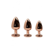 Металева анальна пробка Wooomy Tralalo Rose Gold Metal Plug Size L, діаметр 4 см, довжина 9 см - фото №3