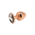 Металева анальна пробка Wooomy Tralalo Rose Gold Metal Plug Size M, діаметр 3,4 см, довжина 8 см 