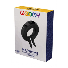Ерекційне віброкільце Wooomy Marry Me, перезаряджувальне, 10 режимів вібрації, діаметр 4 см - - фото №4