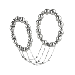 Сексуальна прикраса на пеніс та мошонку Art of Sex - Jerome, Срібло - - фото №2