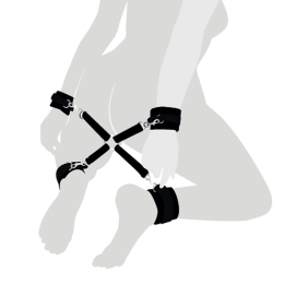 Хрестовина з натуральної шкіри Art of Sex – 4 Way Connector, чорний 