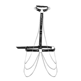 Портупея жіноча Art of Sex - Keliya, натуральна шкіра, розмір XS-2XL, колір чорний - - фото №3