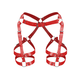 Гартери Art of Sex Claire, натуральна шкіра, розмір XS-М, колір червоний - - фото №3