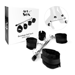 Колодка-розпірка для рук та ніг Art of Sex – Bondage Soft Touch BDSM Spreader, чорний - - фото №3