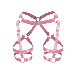 Гартери Art of Sex Claire, натуральна шкіра, розмір XS-M, колір рожевий - - фото №3