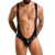 Чоловіче відкрите боді Passion 027 BRUNO L/XL Black, під латекс, на шлейках 