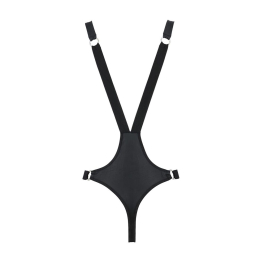 Чоловіче боді з люверсами Passion 028 HARRY S/M Black, екошкіра, на шлейках - - фото №6