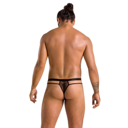 Чоловічі прозорі стринги Passion 029 THONG COLLIN S/M Black, сітка - - фото №4