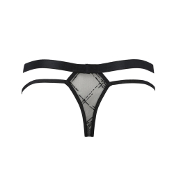Чоловічі прозорі стринги Passion 029 THONG COLLIN S/M Black, сітка - - фото №6