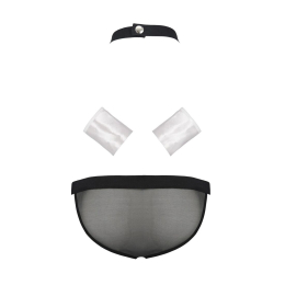 Комплект еротичної чоловічої білизни Passion 036 ALFRED XXL/XXXL Black, труси, комірець, манжети - - фото №6