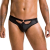 Чоловічі сліпи з вирізами Passion 041 SLIP JOE L/XL Black, екошкіра, відкриті сідниці 