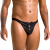 Чоловічі сліпи на шнурівці Passion 044 SLIP BEN L/XL Black, екошкіра, люверси - фото
