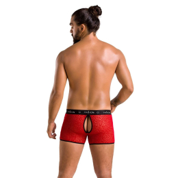Чоловічі прозорі боксери Passion 046 SHORT PARKER XXL/XXXL Red, сітка, під леопард - - фото №4