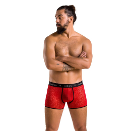 Чоловічі прозорі боксери Passion 046 SHORT PARKER XXL/XXXL Red, сітка, під леопард - - фото №3