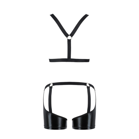 Комплект еротичної чоловічої білизни Passion 047 SET JOHN L/XL Black, труси, портупея - фото №6