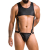 Чоловіче шкіряне боді Passion 056 ADAM L/XL Black, заклепки 